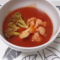 hozunyam's cooksnap of when they made 簡単、時短♪トマトジュースでトマトスープ.