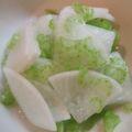 アコンク's cooksnap of when they made 大根＆大根の葉の塩＆昆布茶漬け.