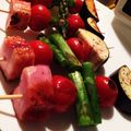 OHHHNA's cooksnap of when they made 簡単！時短！カラフル野菜とベーコン串焼き.