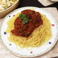 fuwary's cooksnap of when they made 茄子のミートソーススパゲティ.
