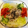 せきみぃ's cooksnap of when they made 焼肉のタレで☆夏の「冷しゃぶそうめん」.