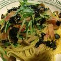 ぷちぷうち's cooksnap of when they made ベーコンとしめじと水菜の和風パスタ.