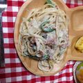 かおり0725's cooksnap of when they made 牛乳で作る簡単あっさりクリームのパスタ.