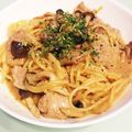 ぴこするふぁーと's cooksnap of when they made ♡豚ごぼうのゴマドレパスタ♡.