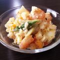 7kaasaaa's cooksnap of when they made ブロッコリ、アスパラ、エビサラダ.