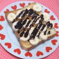 秘密のゆり's cooksnap of when they made 材料3つ！チョコバナナトースト☆.