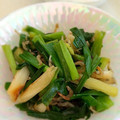 きょきょ子's cooksnap of when they made わけぎとじゃこの炒め物.