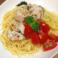 まみぷぅ415's cooksnap of when they made 香味バジルレモン チキンの旨みパスタ.