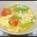 かなちゃー's cooksnap of when they made トマトとレタスの卵スープ.