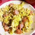 陸んちゅ♪'s cooksnap of when they made ポテトとウインナーのチーズ卵とじ.