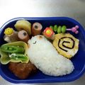 nikomi's cooksnap of when they made カタツムリと紫陽花のお弁当（キャラ弁）.