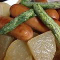 unidapyon's cooksnap of when they made ★大根とウインナーの染み染みコンソメ煮★.