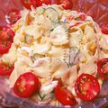 46チャン's cooksnap of when they made ショートパスタでファルファッレの卵サラダ.