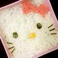 rhamama's cooksnap of when they made キャラ弁　めっちゃ簡単でっか！キティ✿.