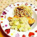 komutatata's cooksnap of when they made 鮭のソテーマスタードクリームソース.