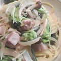 りくっち's cooksnap of when they made 白菜と春菊のスープパスタ.