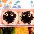 ふなここ's cooksnap of when they made まっくろくろすけ＊ひじきキャラ弁おにぎり.