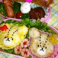 太陽と空と月's cooksnap of when they made ジャッキーの妹♪ルルとロロのキャラ弁❤️.