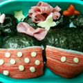 MARU★'s cooksnap of when they made ミッキー&ミニーキャラ弁.