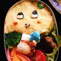 あんずてぃー☆'s cooksnap of when they made ふなっしーキャラ弁当♪お花畑なっしー.