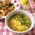 Akeimmy's cooksnap of when they made 節約レタスの葉を使ったコンソメ卵スープ.