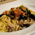 rilakkumalife's cooksnap of when they made 椎茸とほうれん草の和風パスタ.