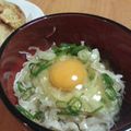 MKONmamy's cooksnap of when they made ＨＢで手打ちうどん★釜玉で♪.