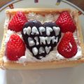 優香120904's cooksnap of when they made パウンド型で作る　スクエアショートケーキ.