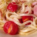 ckky's cooksnap of when they made ベーコン＆トマトの焼うどん.