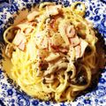 エル♀'s cooksnap of when they made しめじとベーコンのクリームパスタ.