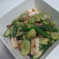 らららラッキー☆'s cooksnap of when they made そら豆とシーフードミックスの塩炒め.