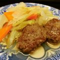 お魚キッチン's cooksnap of when they made 肉団子とキャベツとにんじんの蒸し煮.