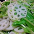まっきーも's cooksnap of when they made れんこんと水菜の甘酢サラダ.