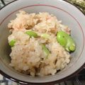 海苔屋のムスメ's cooksnap of when they made ＊そら豆とカニカマの春色ごはん＊.