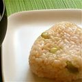 ぽんぺけ's cooksnap of when they made 大人かわいいピンク♡枝豆と紅生姜ご飯弁当.