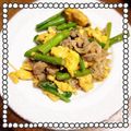 はにゃ3's cooksnap of when they made アスパラ＆豚バラのオイ炒め～タイ風味～.