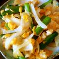 まてもも's cooksnap of when they made ❃アスパラ＆玉ねぎの卵炒め❃.