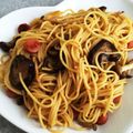 ☆ちゃーはん☆'s cooksnap of when they made なすとしめじとソーセージでパスタ♪.