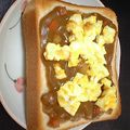 ムーのしっぽ's cooksnap of when they made カレー♡たまごトースト.