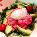 Kaoriru's cooksnap of when they made 水菜も美味しい！簡単！アボカドネギトロ丼.
