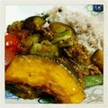 kashikyo's cooksnap of when they made 茄子とオクラのキーマカレー！.