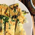 京兵衛's cooksnap of when they made モチモチ☆米粉入りニラチヂミ.