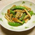 時花菜's cooksnap of when they made スナップエンドウとキノコの塩糀炒め！.