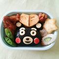 ayahinano's cooksnap of when they made くまもんキャラ弁当★.
