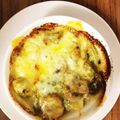 ラディラディ's cooksnap of when they made 芽キャベツときのこのチーズ焼き.