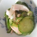 きらり流れ星's cooksnap of when they made ハムとキュウリの酢の物.