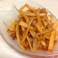 chihiro0u0's cooksnap of when they made 簡単＆節約　大根のかわの甘辛炒め.
