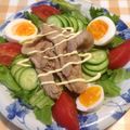 みんとこ's cooksnap of when they made 豚生姜焼肉(レバーでも）サラダバンメン.
