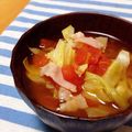 maya＊°'s cooksnap of when they made キャベツトマトスープ.