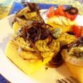 Miholakis's cooksnap of when they made 焼きポレンタとチキンのタルト風.